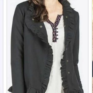 Black ruffle jacket